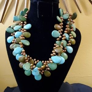 NEW Erica Zap Jade Cluster Stone Mix Necklace #127